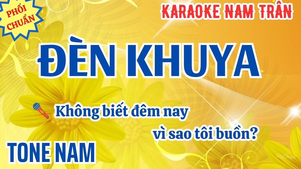 Karaoke Đèn Khuya Tone Nam | Nam Trân