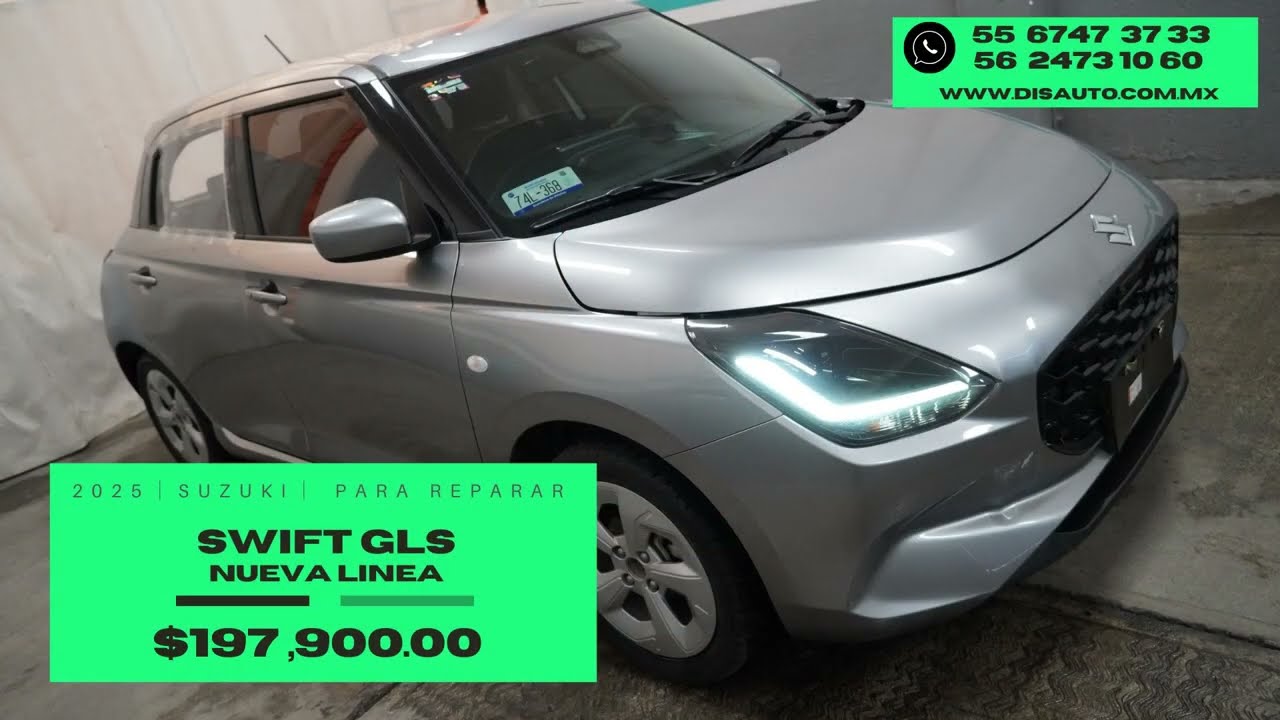 DISAUTO│2025 SUZUKI SWIFT GLS NUEVA LINEA APPLE CAMINANDO PERFECTO BOLSAS OK SOLO 2,000 KILOMETROS.