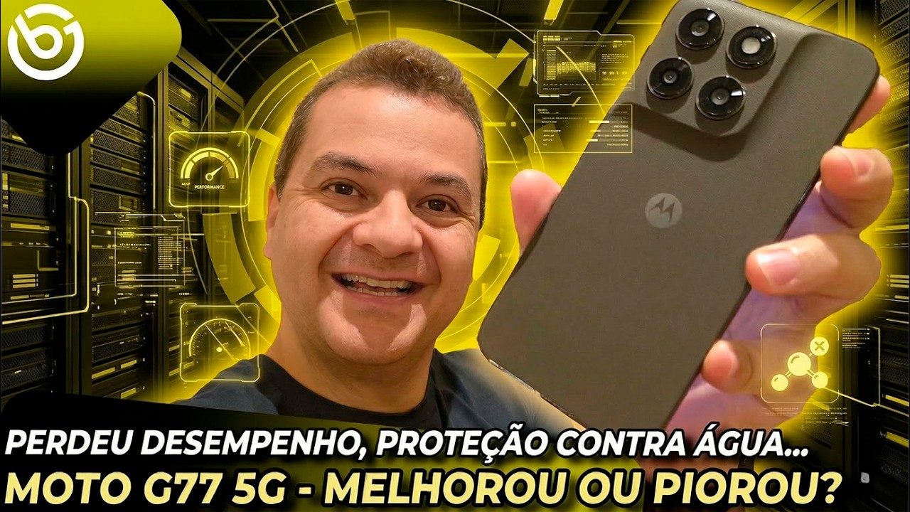 Novo Moto G77 5G - MELHOROU Câmera, Bateria e Tela, PIOROU Desempenho e Proteção contra Água