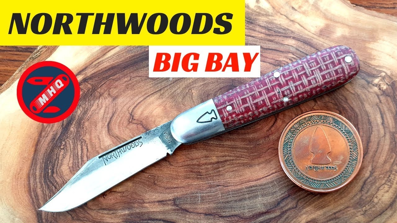 Northwoods Big Bay, Beautiful Rustic Traditional Slipjoint Pocket Knife