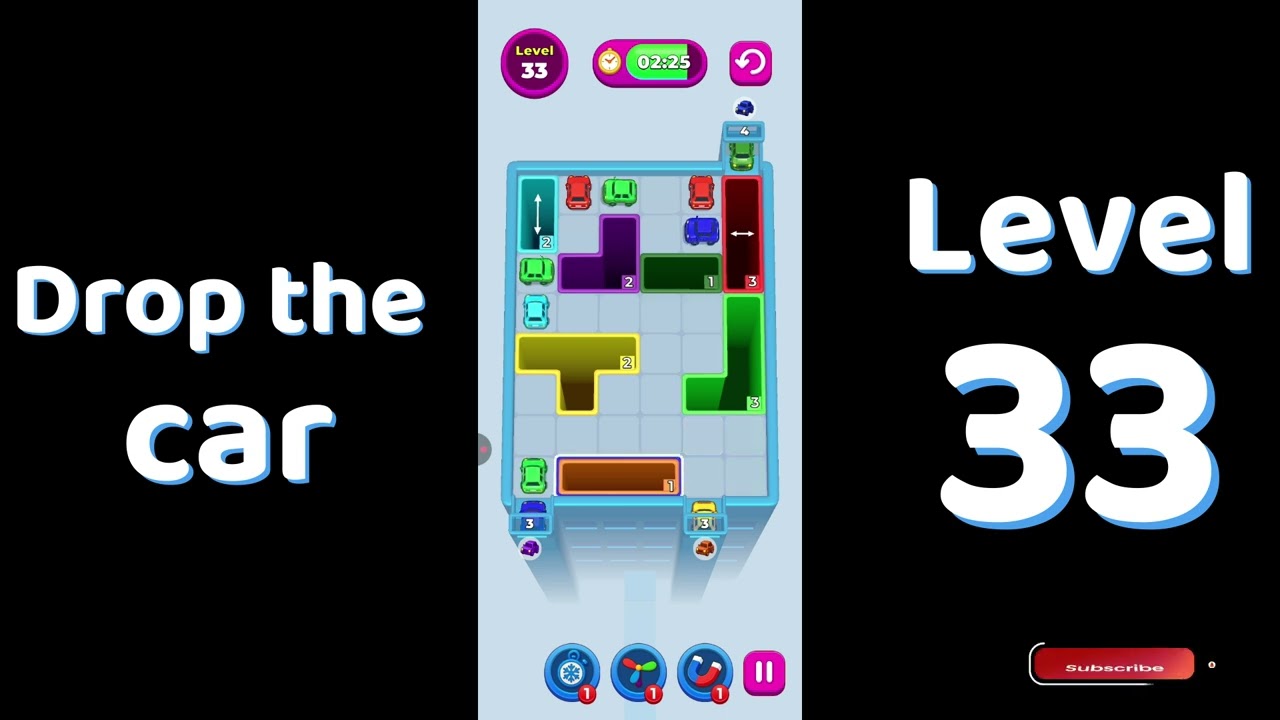 Drop The Car Level 33 🚗 | Color Car Drop Puzzle Gameplay | SolutionGuruji