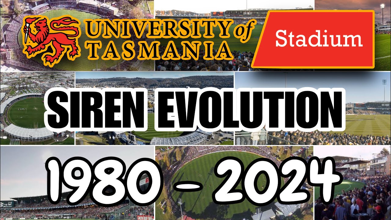 UTAS Stadium Siren Evolution 1980 - 2024