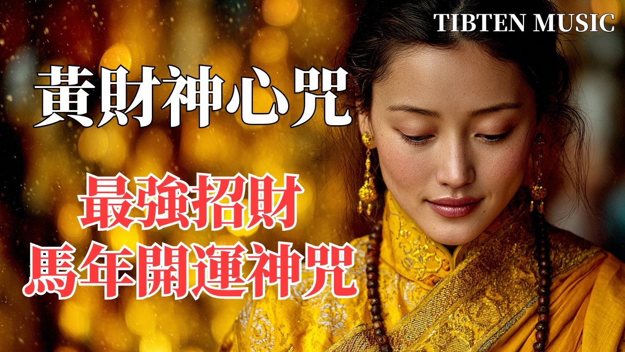 【100%無廣告】西藏梵音療愈 | 🐴 2026馬年發大財！《黃財神心咒》| 最強招財音樂 | 接引五路財神（附歌詞）