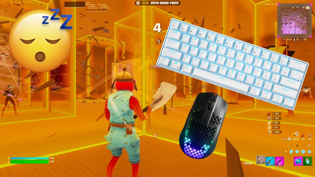Fortnite Box Fight Keyboard ASMR | Royal Kludge 61 Mechanical Keyboard