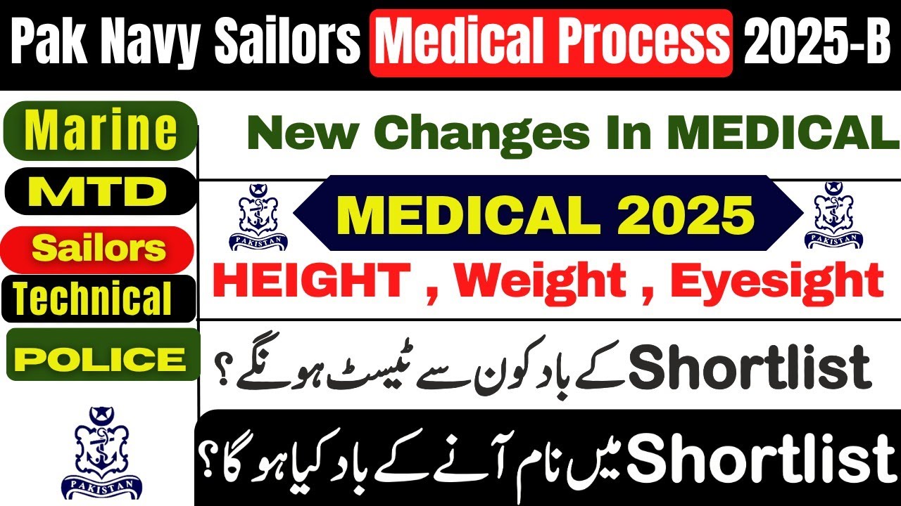 Pak Navy Medical COMPLETE Process 2025 | Height, Weight, Chest Requirements Explained | Pak navy
