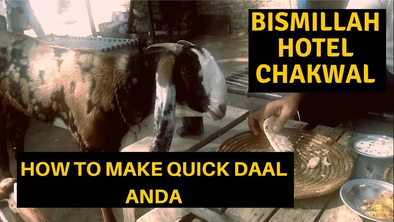 BEST DAAL ANDA IN PAKISTAN - BISMILLAH HOTEL CHAKWAL FOOD VLOG