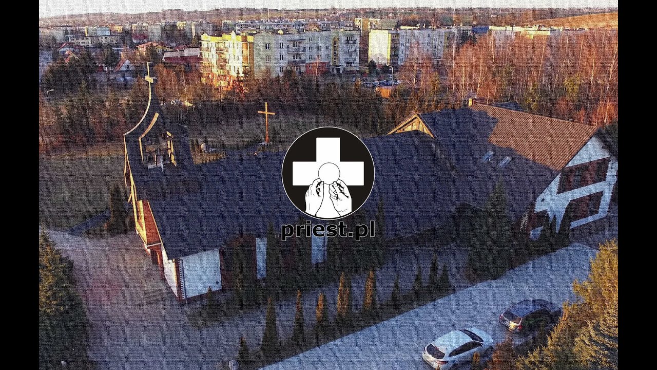 Kościół św  Bartłomieja Apostoła w Tucholi z lotu ptaka