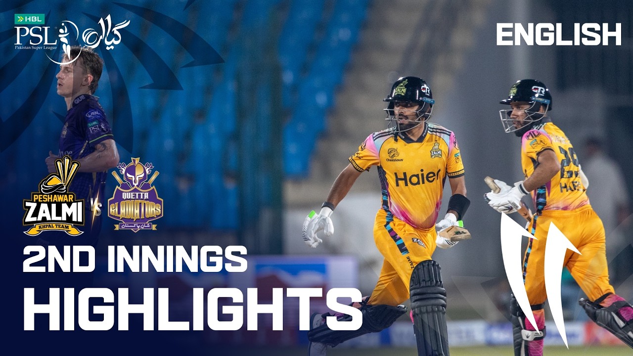 2nd Innings Highlights | Peshawar Zalmi vs Quetta Gladiators | English | M23 | HBL PSL 11 | MZB1K