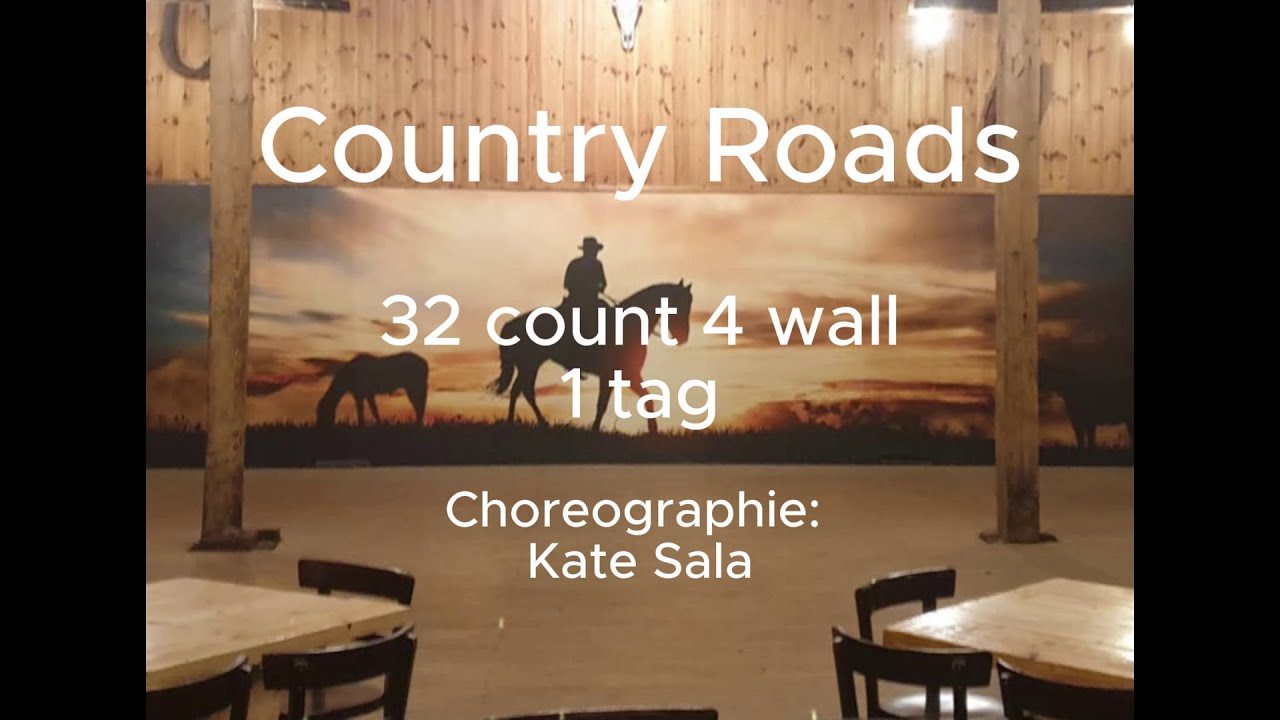 COUNTRY ROADS / LINE DANCE / STEPS (TUTORIAL)