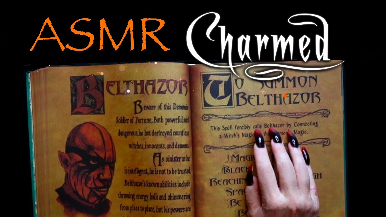 ASMR The CHARMED BOOK of SHADOWS | Page Turning | Crinkles | Long Nails | JoWi ASMR