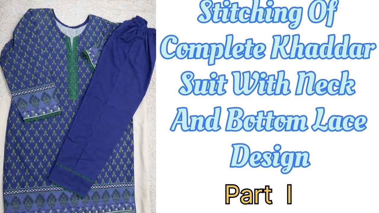 Stitching of Khaddar Trouser With Bottom Lace Design
