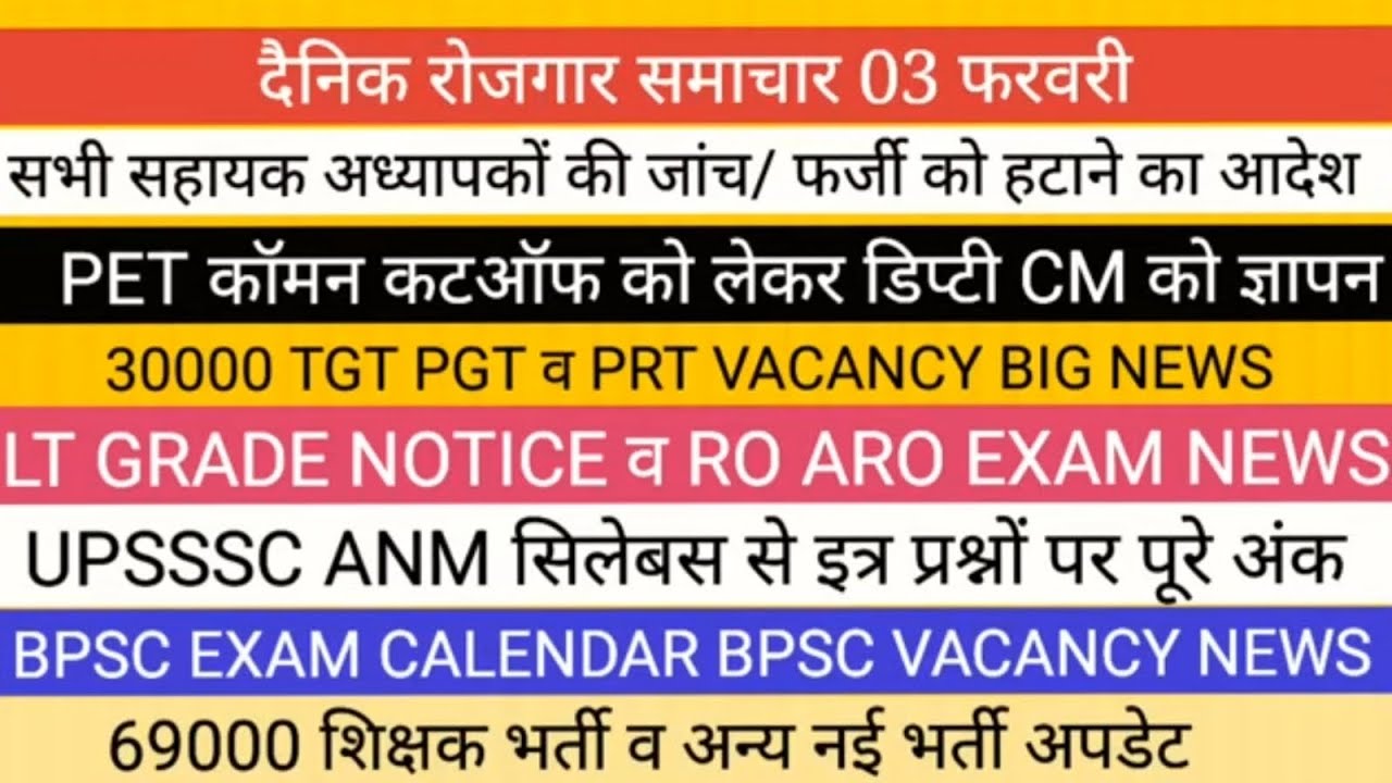 UPTGT PGT NEW VACANCY 30000 BIG NEWS | LT GRADE NOTICE , UPSSSC ANM |