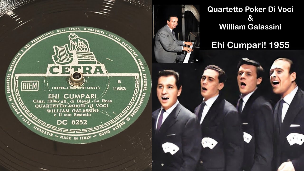 Quartetto Poker Di Voci - Eh! Cumpari - 78 rpm - Cetra DC6252 - 1955