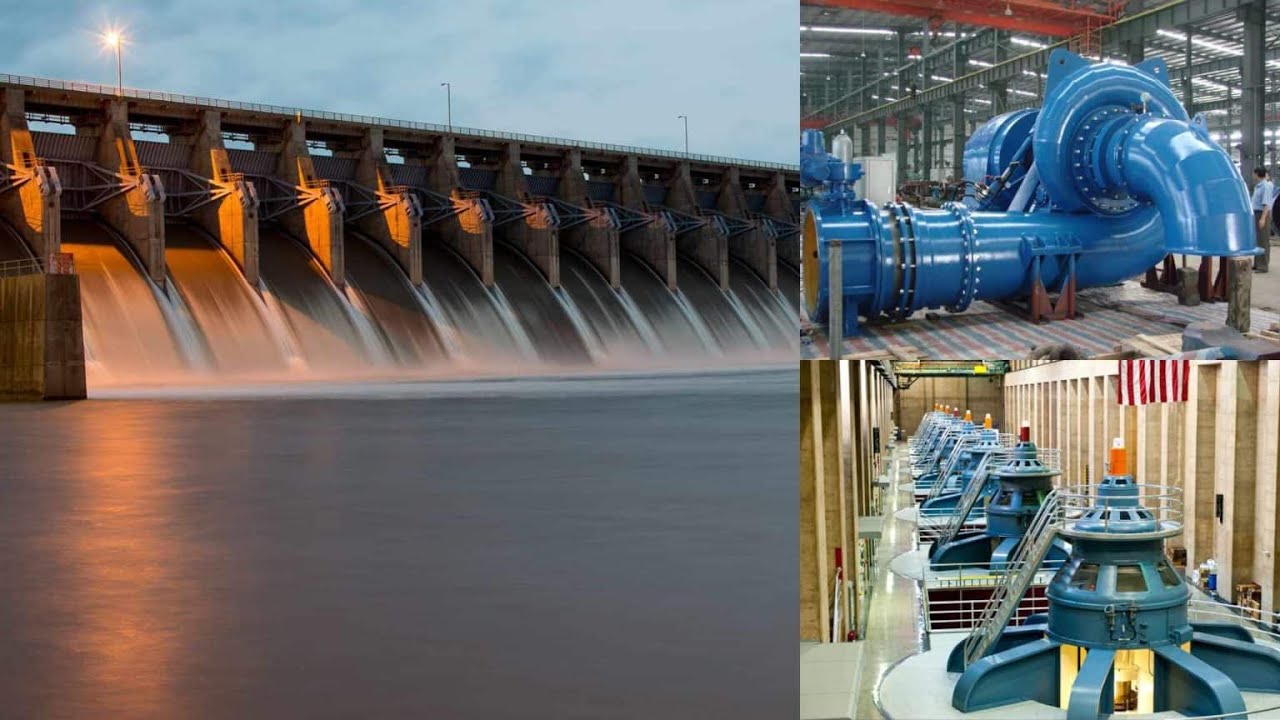How Electricity is produced in a hydroelectric power station.