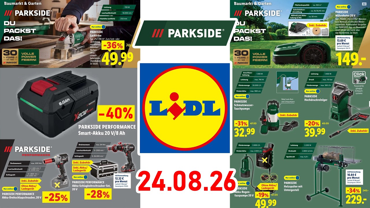 Parkside Lidl Katalog 24.08.2026 | 8Ah Smart-Akku  PAPP 208 A1
