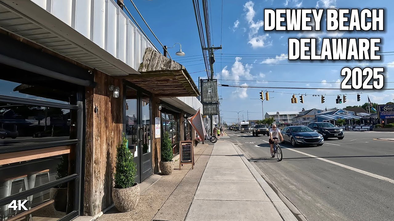 4K WALK | Dewey Beach Delaware | Restaurants, Beach Ambience  2025