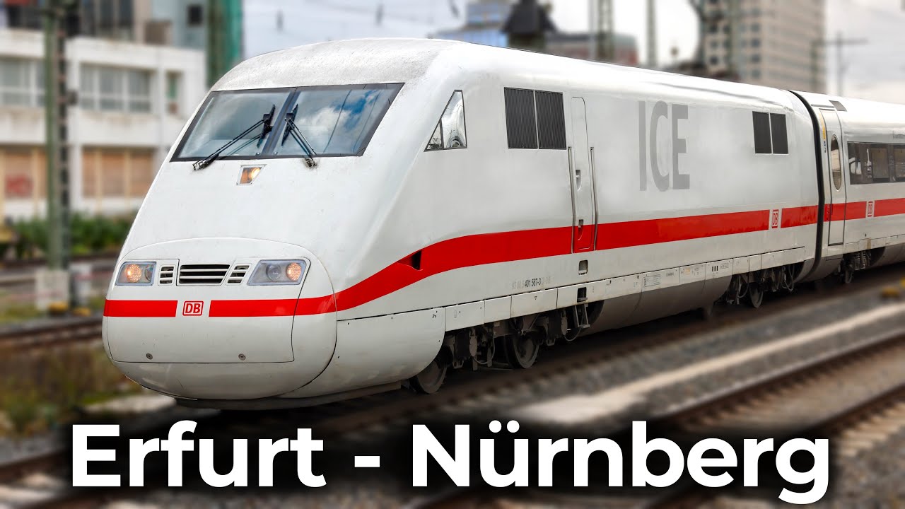 HighSpeed für Bayern! - ICE 1 | 4K Führerstandsmitfahrt: Erfurt - Nürnberg | Schnellfahrstrecke VDE8
