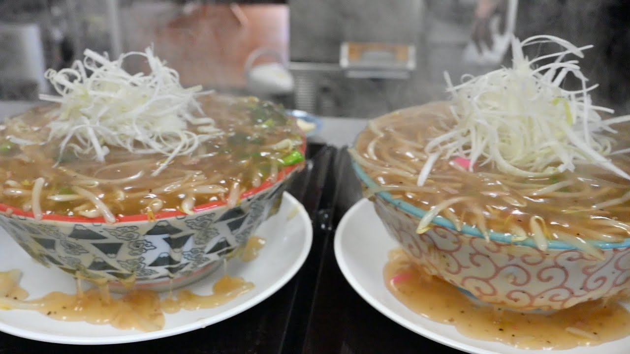 山形ラーメン）男心揺さぶる満腹豪快もやあん！大人気の肉そば処伍らい光に密着！japanese food ramen in yamagata