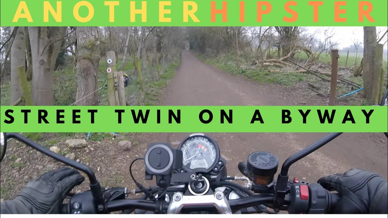 Byway detour home. Triumph Street Twin ''off road'' 1st timer taster of byways UK
