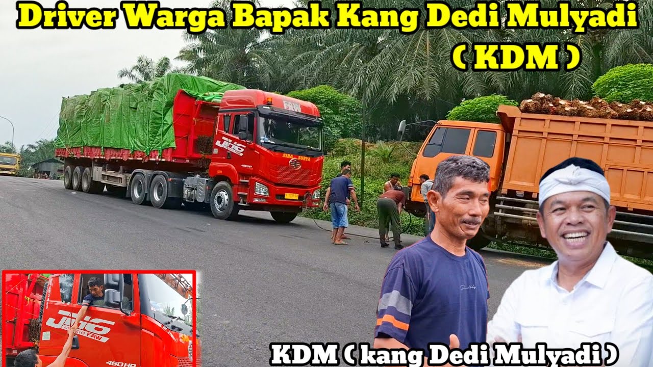 Truck Siba Surya Menolong truck Fuso Oren yg gagal Menanjak Di Bukit kodok