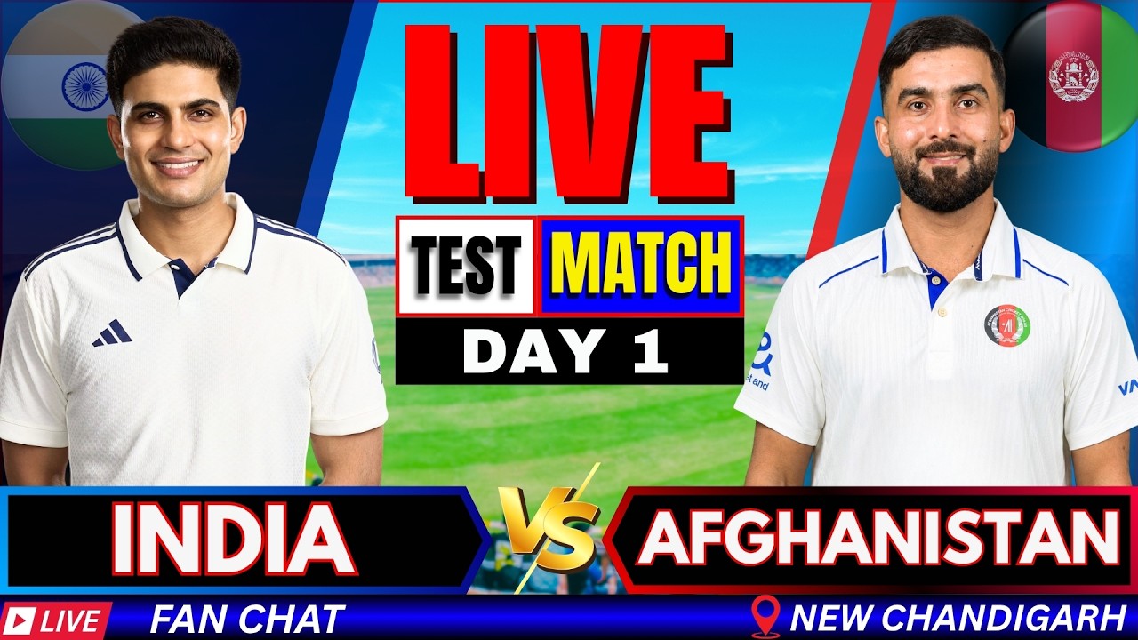 🔴LIVE: IND vs AFG, 1st Test DAY 1 | Live Test match Today | INDIA vs AFGHANISTAN Live cricket Score