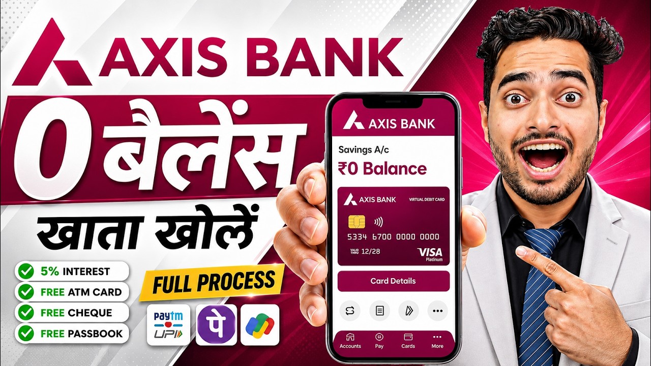 Axis Bank Zero Balance Account 2026 | Axis Bank Zero Balance Account Opening Online | Axis Bank