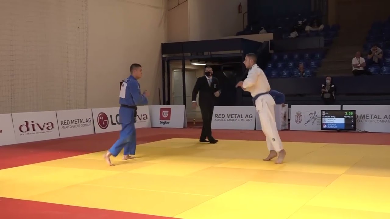 Nikola Manić KIN Stefan Zubović SLR 0:1 -81kg #PrvenstvoSrbijeZaSeniore2020 #JudoIsBack