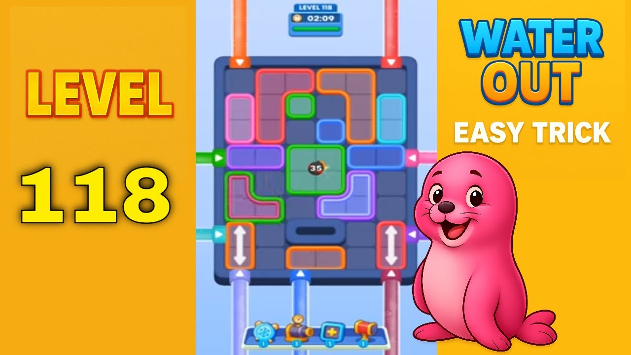 Water Out Puzzle Level 118 &ndash; Easy Solutions