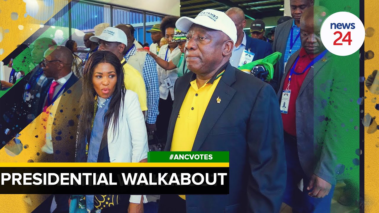 WATCH | ANC president Cyril Ramaphosa goes walkabout at Nasrec