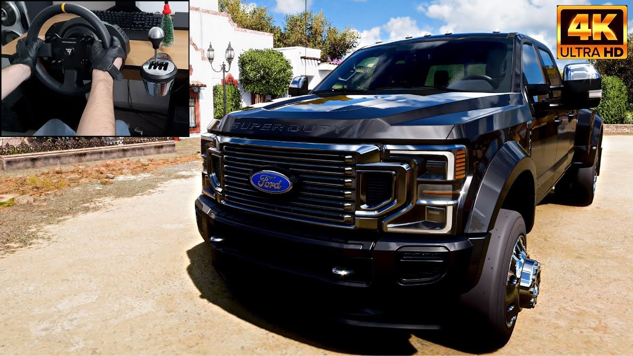 1000BHP FORD F-450 *HIGHWAY PULLS* in Forza Horizon 5 | Steering Wheel Gameplay [4K]