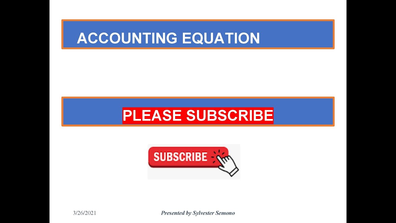 Accounting Equation: Inventory transactions