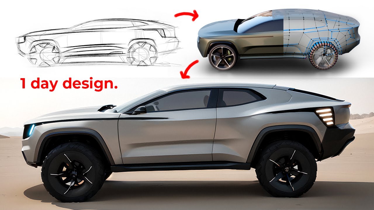 Car Design FASTER THAN EVER! Sketch + 3D + AI