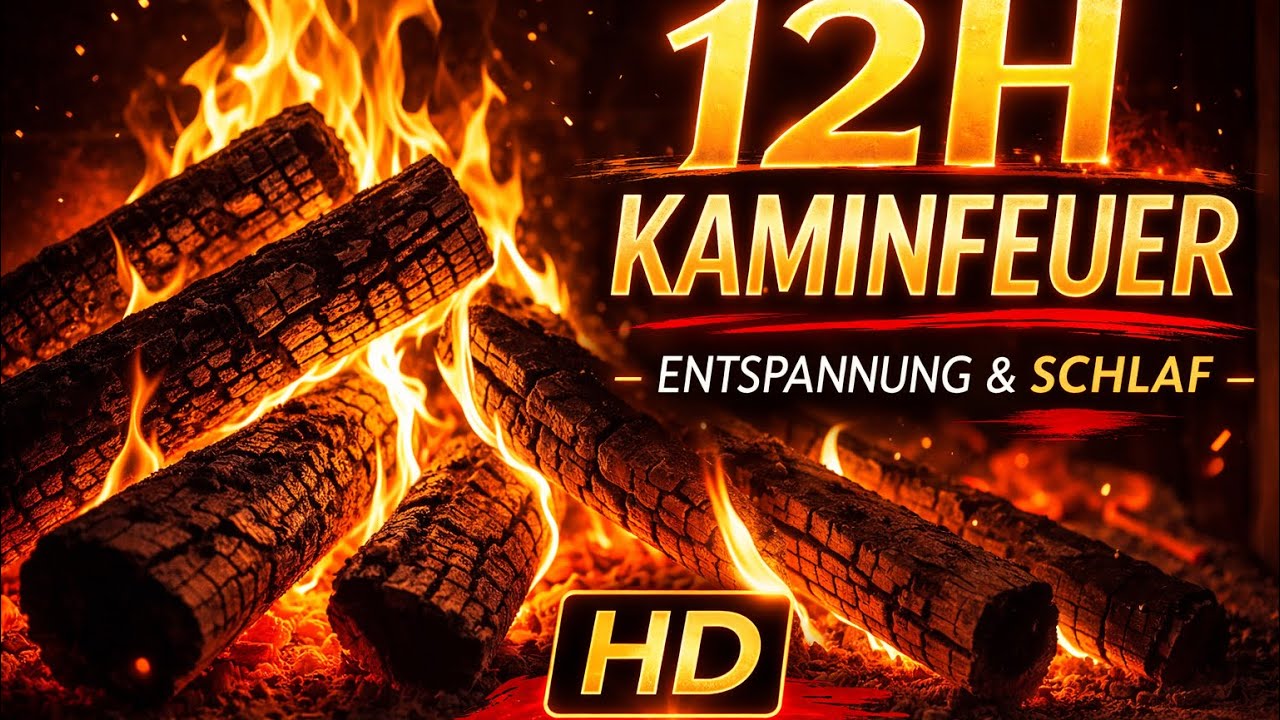 12H Kaminfeuer & Kaminknistern 🔥 Gemütliche Atmosphäre für Schlaf & Entspannung