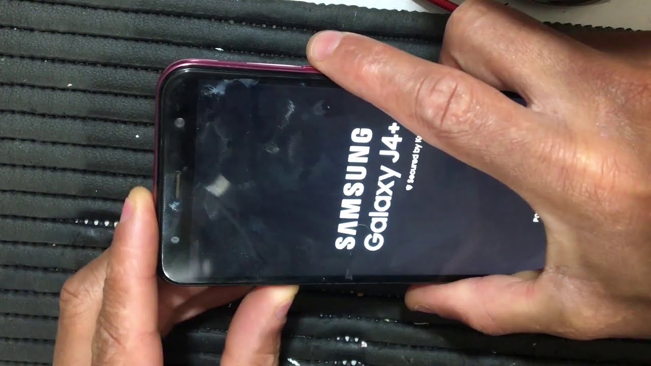 j4+ travado na tela inicial, não sai do logo da samsung