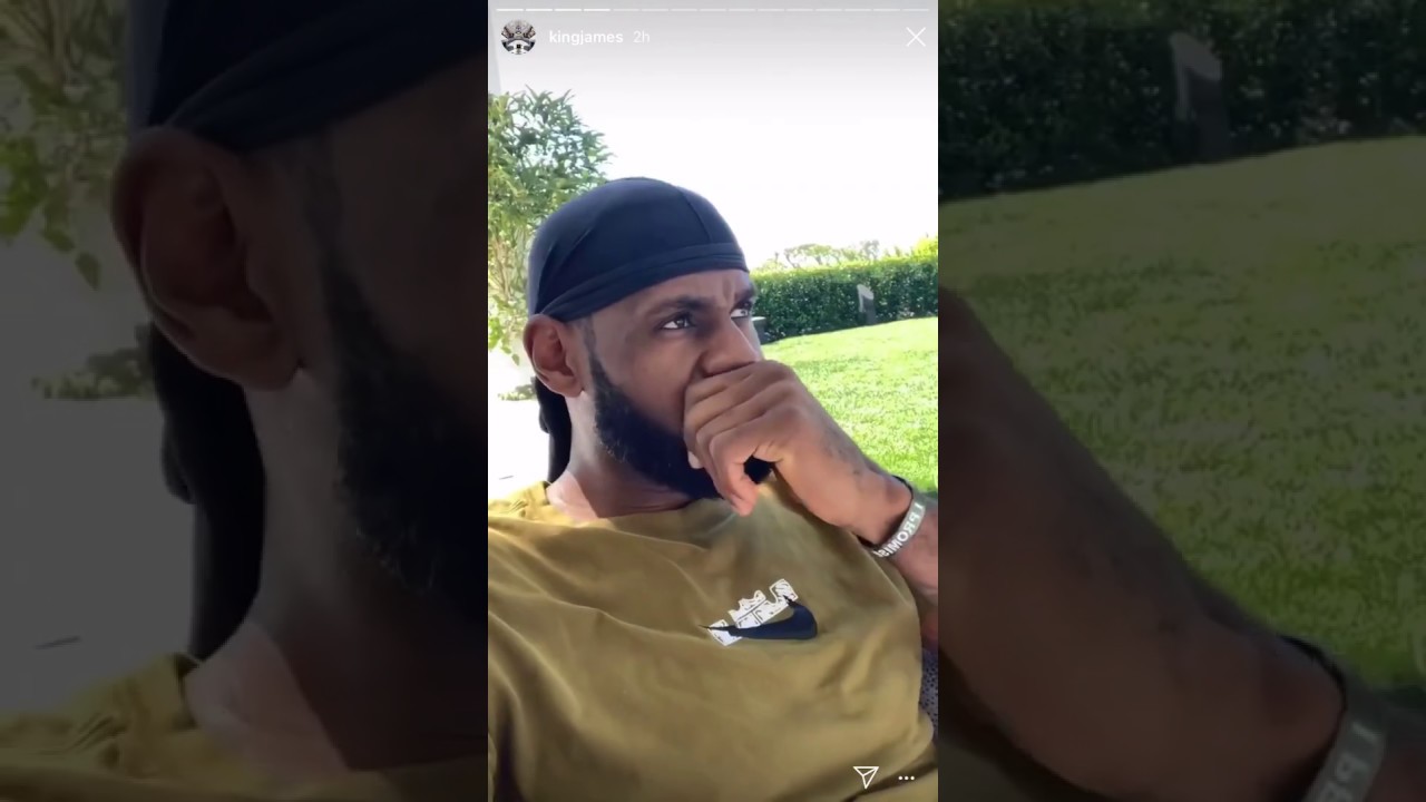 LeBron James listening to Nas The Lost Tapes 2 (Instagram Story)