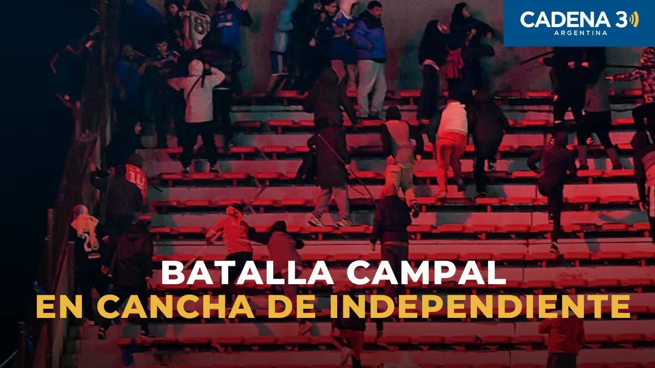 As&iacute; fueron los incidentes entre los hinchas de Independiente y de la U de Chile | Cadena 3 Argentina