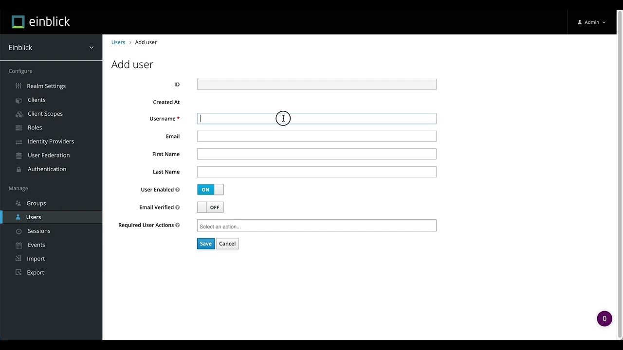 How to Create a User in Einblick (Enterprise Admin)