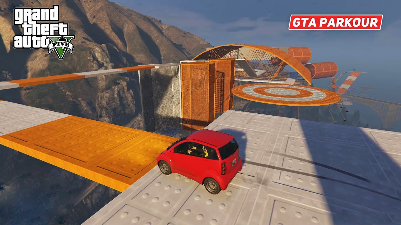 Playing gta 5 extreme hard parkour race.