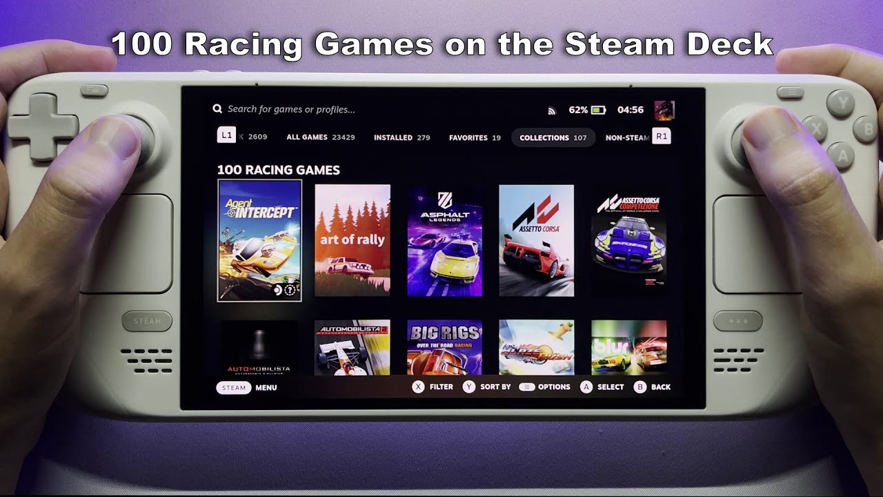 Testing 100 Racing Games on the Steam Deck
