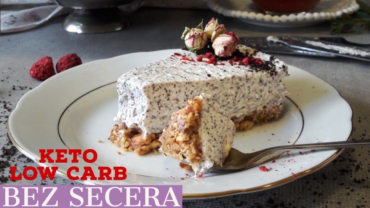LCHF CHEESECAKE OD BADEMA I MAKA -  BEZ SECERA -  POGODAN ZA KETO ISHRANU