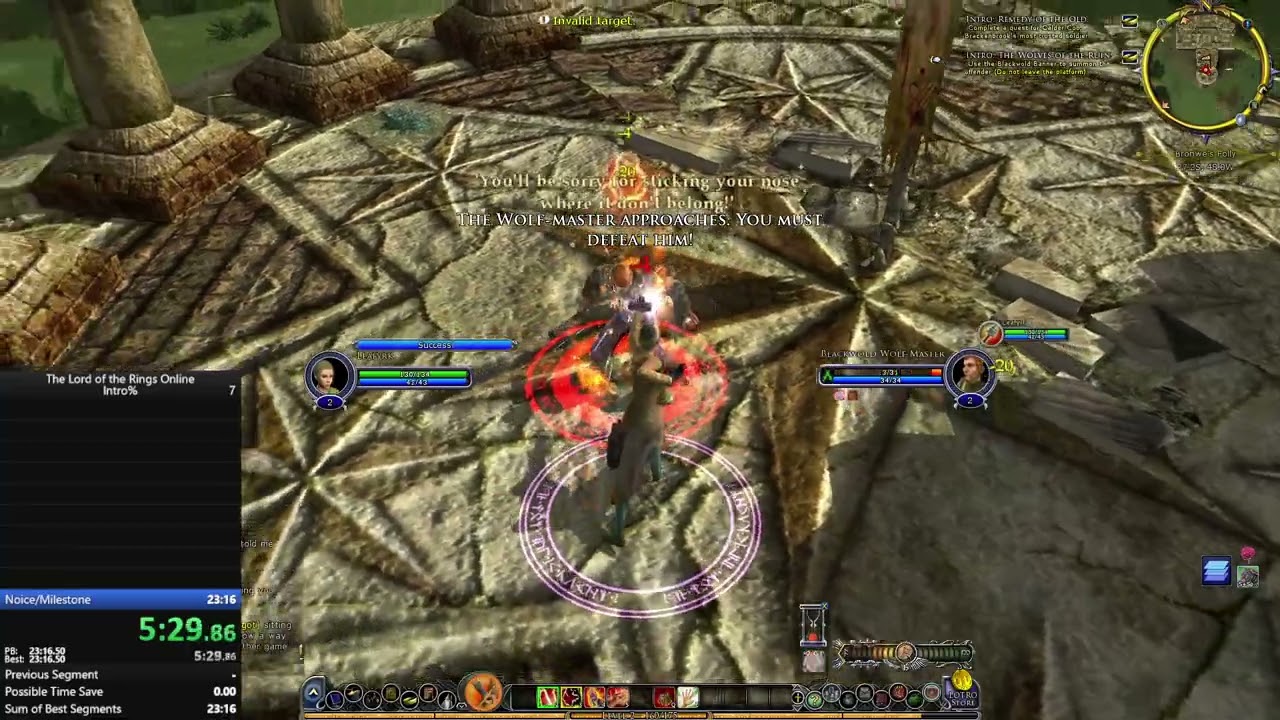 [17:52.06] Intro% VIP Man - LOTRO Speedrun