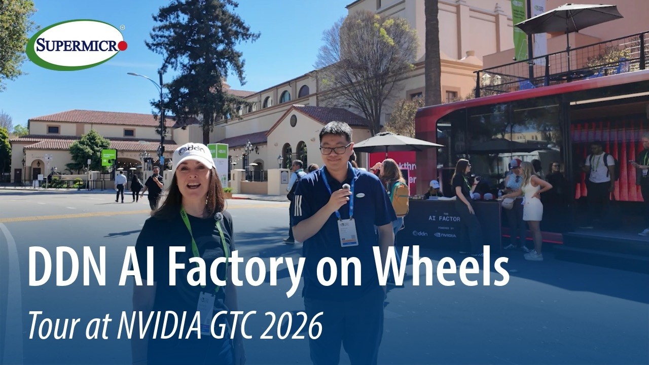 Экскурсия по передвижной фабрике DDN AI на конференции NVIDIA GTC 2026.