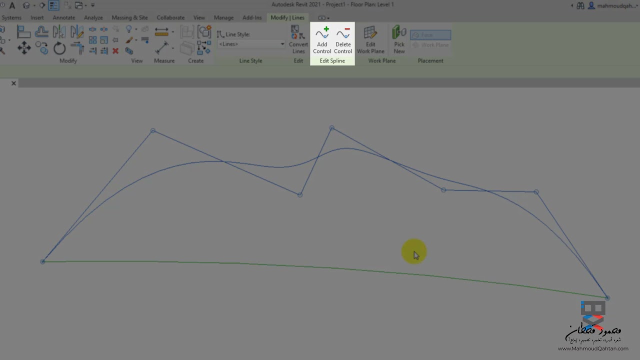 12. رسم سبلاين في ريفيت Sketching Splaines in Revit 2021