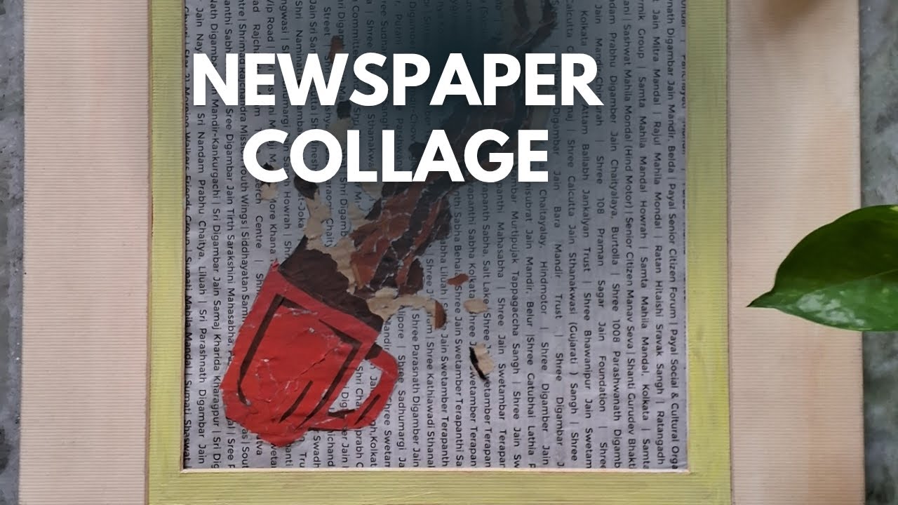 Coffee Cup  | Newspaper Collage Art |