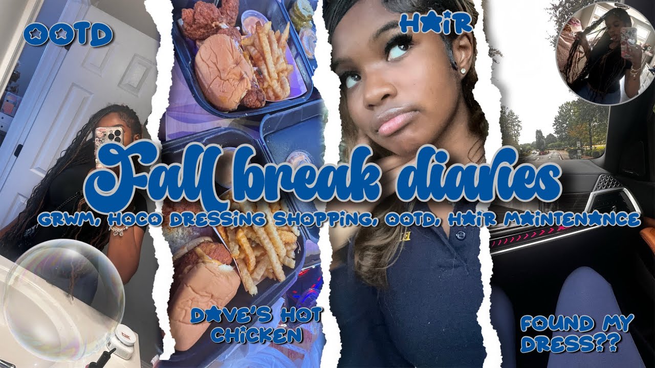 ★ FALL BREAK DIARIES ★ || dress shopping, ootd, hair maintenance, grwm || riley amari