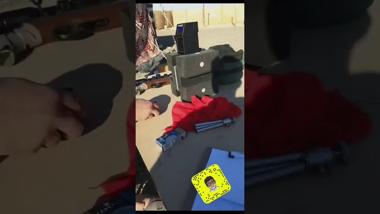 تجربه رمي بين خرازتين 22LR ناريه سكتون