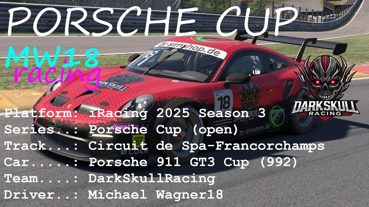 iRacing 2025 S3 Porsche Cup Spa
