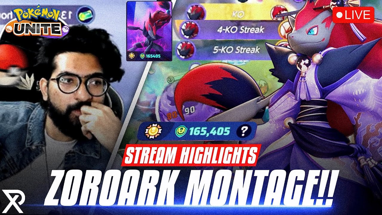 How My Zoroark BECAME My *10TH GOLD POKEMON* | Zoroark MONTAGE (Stream Highlights) | Pokemon Unite
