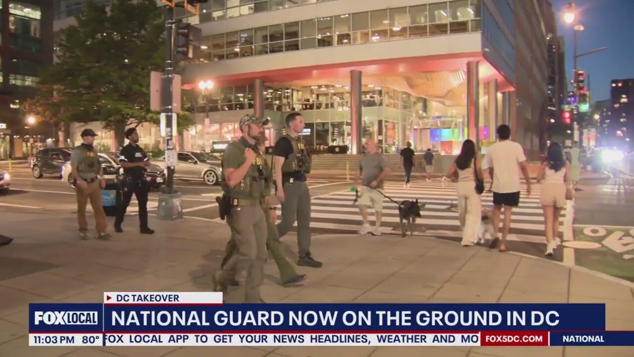 Large federal law enforcement presence seen in Northwest DC