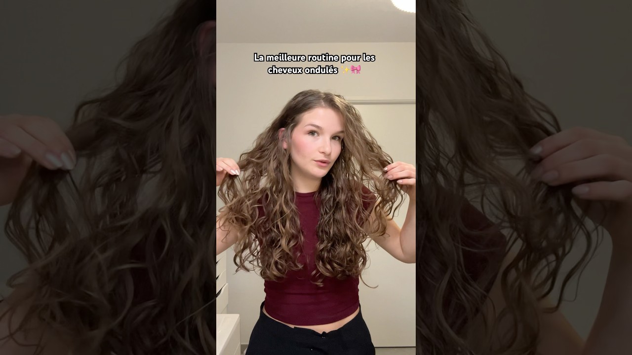 La meilleure routine pour les cheveux ondul&eacute;s✨🎀  #curlyhair #wavyhair #wavyhairroutine #cheveux